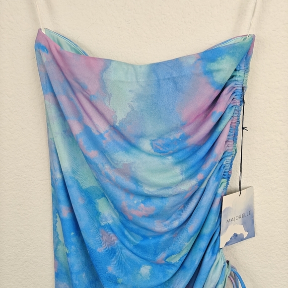 Majorelle NWT Rock Dorothea Mini Ruffled Skirt In Blue Watercolor Size Small - Picture 9 of 12